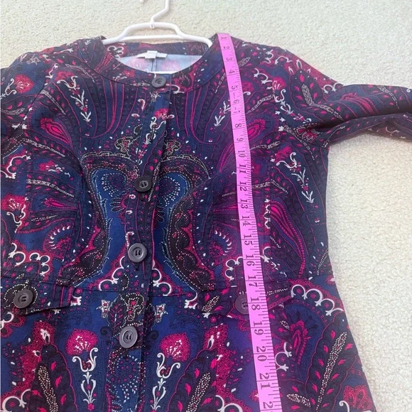 Charter Club Pink and Blue Paisley Blazer - Picture 6 of 7